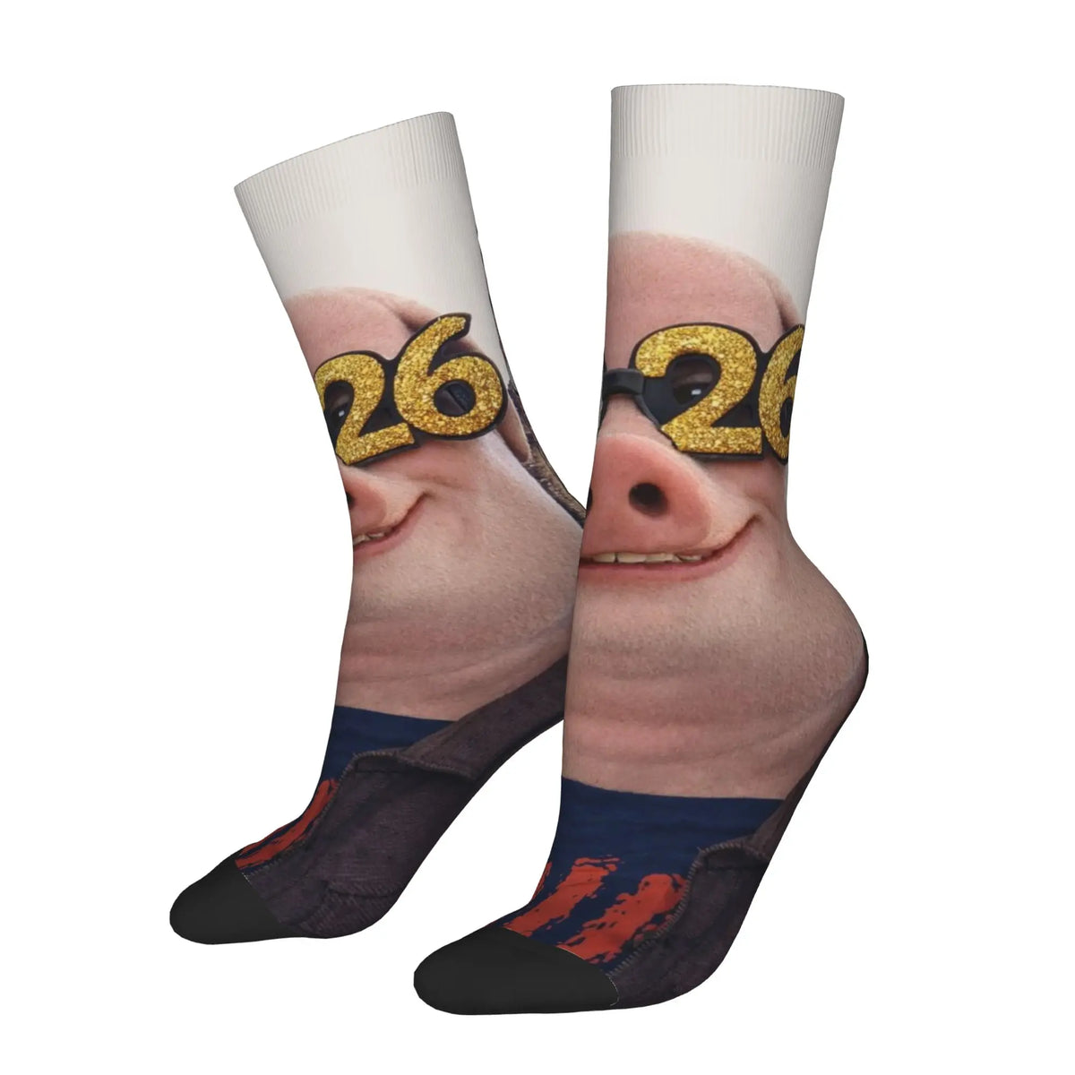 Funny Sock John Pork john pork is calling 8 Hip Hop Quality Pattern Printed Men Crew Socks Novelty Men's Socks