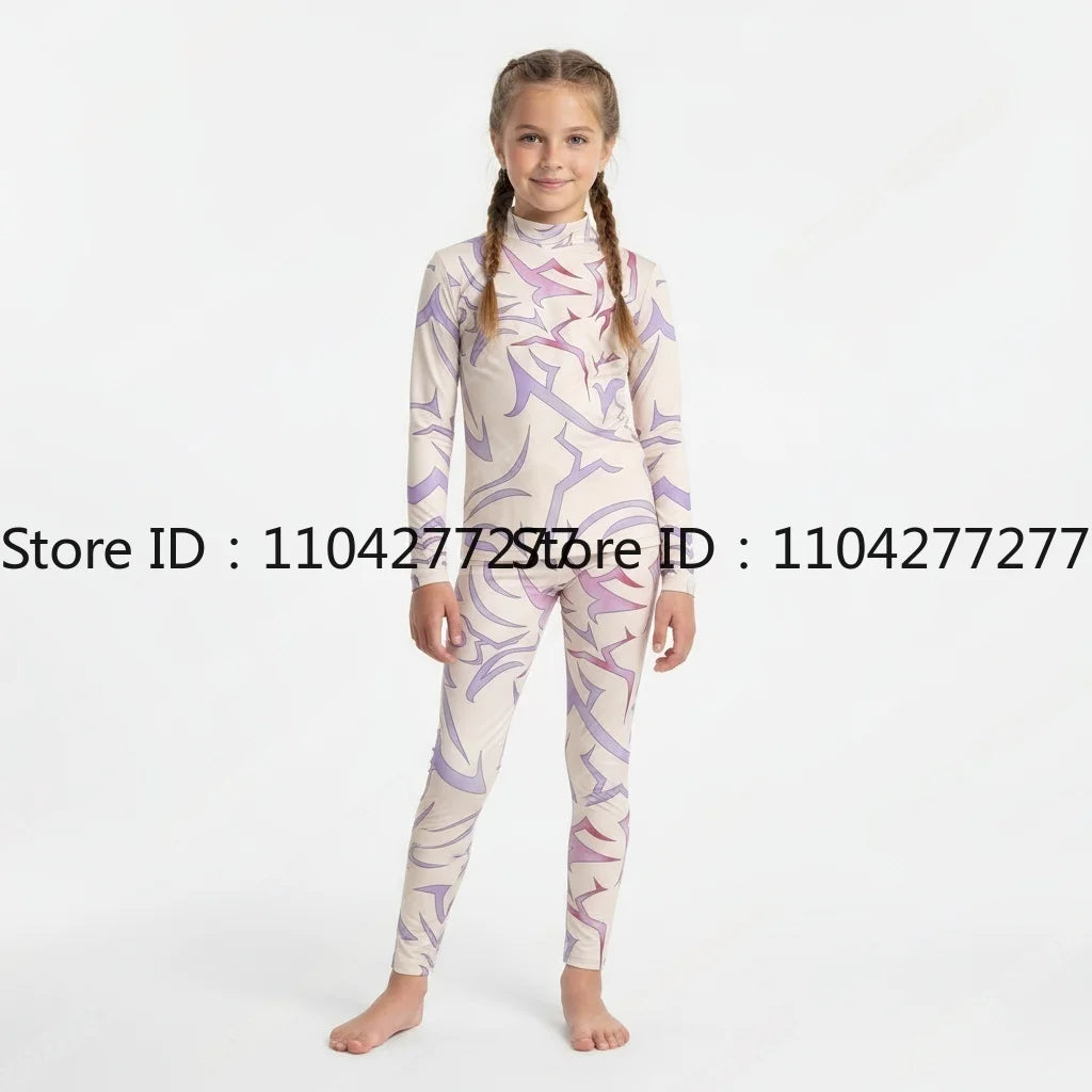 Girls Demon Pop Cosplay Devil Tattoo Pajamas Kid Pants Long Sleeve Pajamas Set Halloween Boys Girls Pajama
