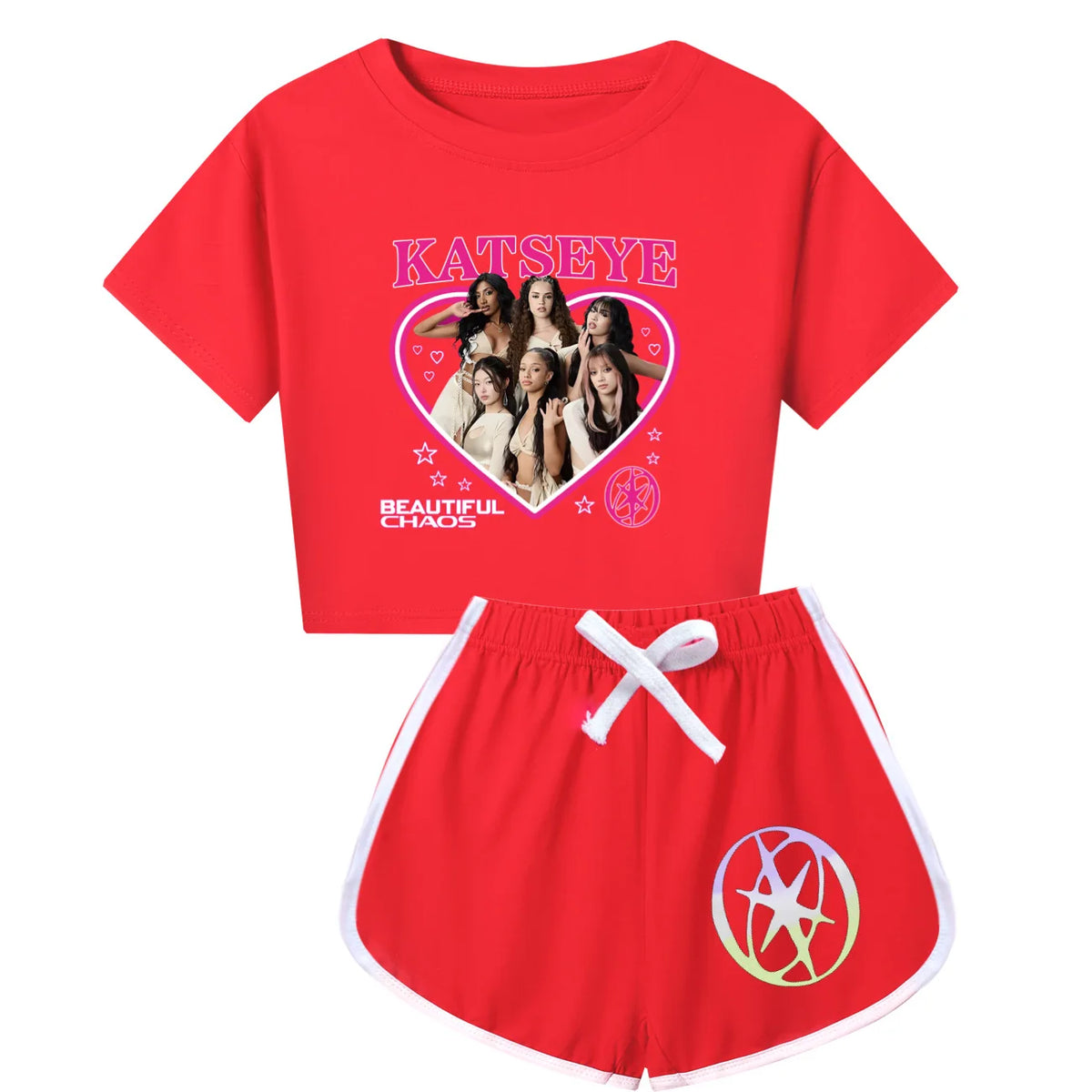 Summer Fall Girls Boys Pajama Sets KPop Girls Group KATSEYE Pyjamas Children Cotton Sleepwear Baby Underwear Set Kids Clothes