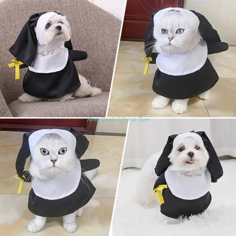 E74E Warm Canine Garment Fashion Pet Wear Outdoor Dog Attire Dog Walking Outfit for Cats and Dogs Halloweens Themed Clothing