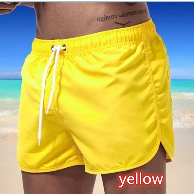 Shorts For Mens 2024 Summer Men's Swimwear Shorts Brand Beachwear Sexy Swim Trunks Men Swimsuits Low Waist Breathable Beach Wear