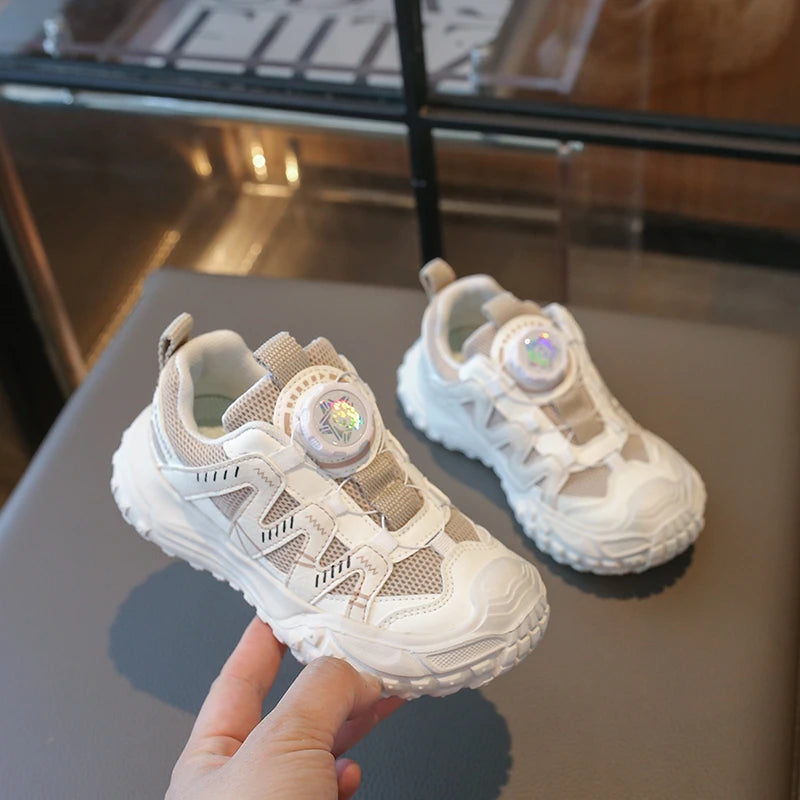 Children's Sneakers Boy 2026 Spring Girls Fashion Sports Shoes Breathable Non-slip Sole Kids School Mesh Sneakers Lightweight