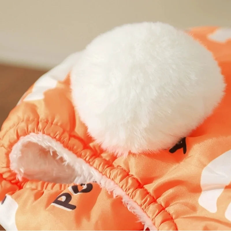 Dog Clothes Parkas Autumn and Winter Splash-proof Puppy Warm Four-legged Cotton Clothes Pet Outdoor Waterproof Clothing Teddy
