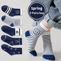 5 Pairs Children's Socks Spring Autumn Socks Kids Boys Cotton Socks Baby Cartoon Pattern Medium Sock