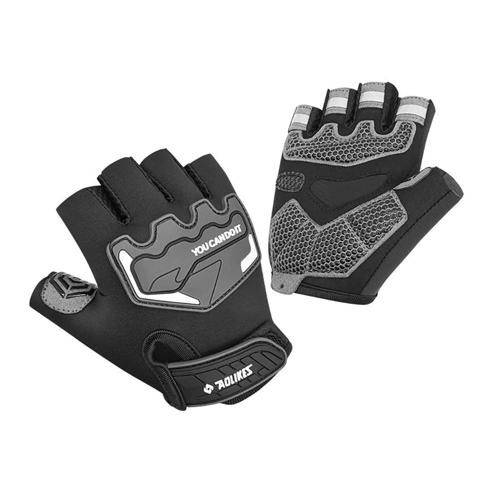 AOLIKES Kids Cycling Gloves Half Finger Skate Child Mountain Bike Bicycle Gloves Sports Gloves for Boys and Girls Children