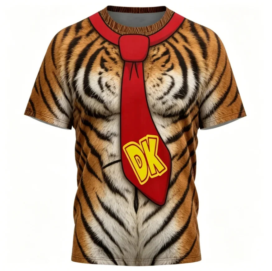 Kids Summer Casual Donkey Kong Smash Bros Design Printed T-Shirts 2-13Y High Quality Breathable Comfortable Children's Clothing