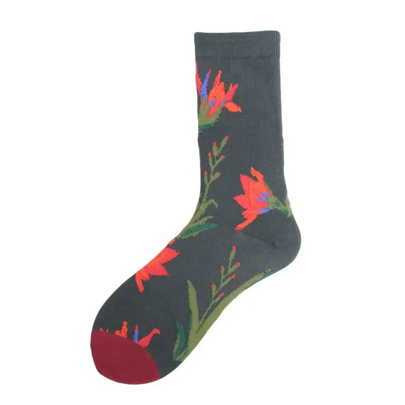 Cute Women Socks Cartoon Animal Food Fruit Socks  Kawaii Funny  Trendy Socks Happy Harajuku Casual Socks Autumn Spring Stocking