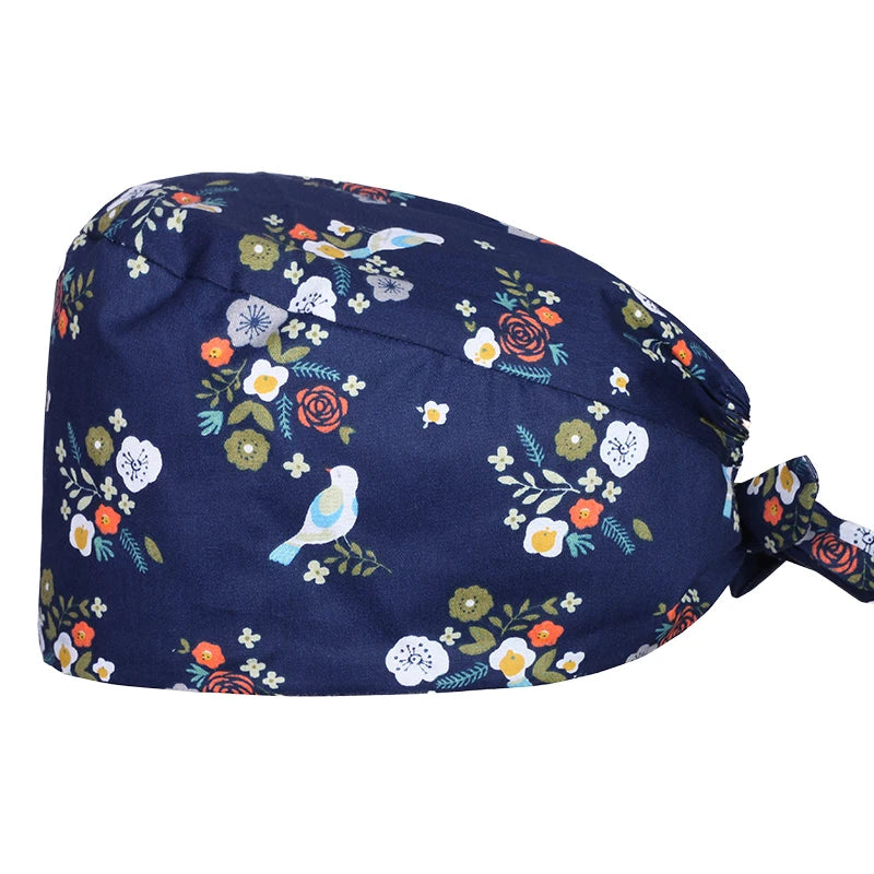 Women's Working Hats Cotton Adjustable Medical Nurse Caps Beauty Salon SPA Doctor Scrub Hat M909