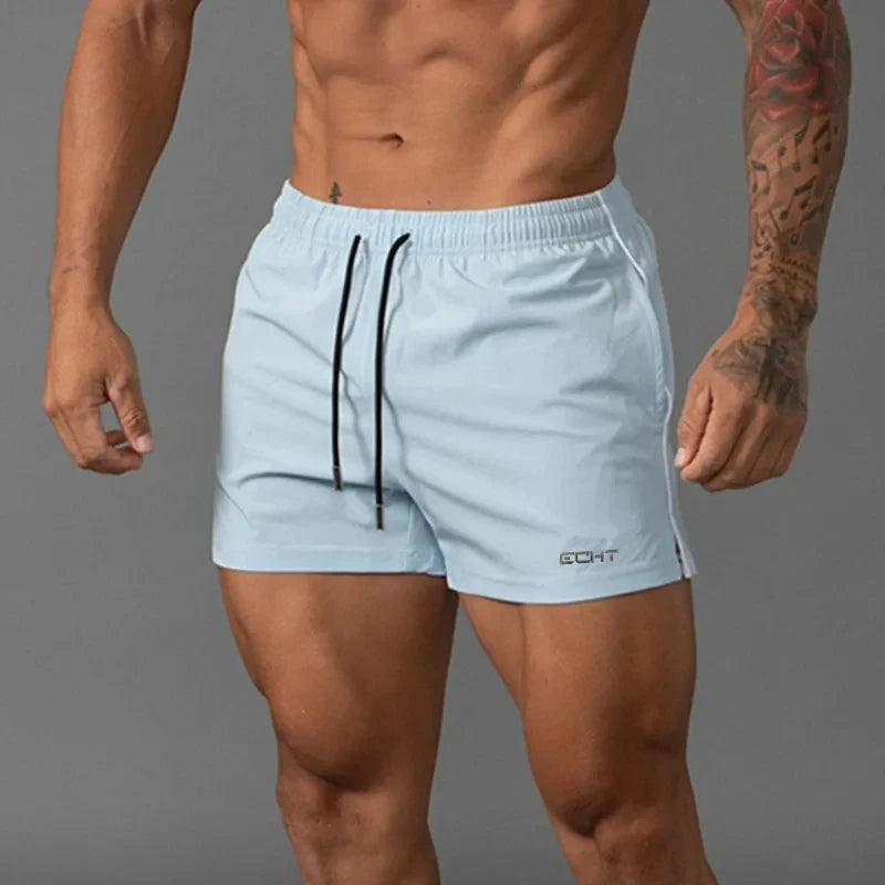 Men's Sportswear Breathable Quick Drying Bodybuilding Shorts Men's Gym Training Male Athletes Beach Shorts