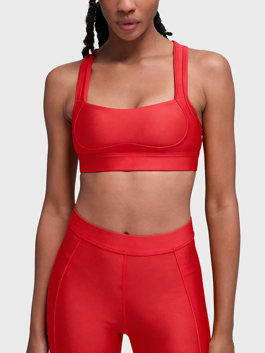 Women's Sportswear Suit Beautiful Back Running Bra High Waist Hip Lifting Abdominal Compression Slimming Effect Leggings Yoga