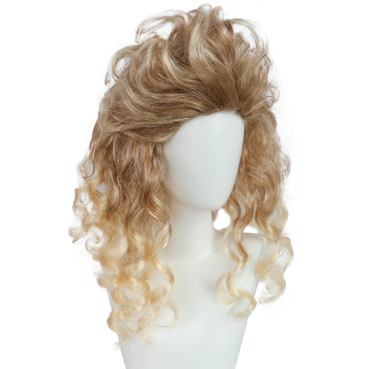 Synthetic Blonde Big Curly Wig  for Women 80s Hippie Rocking 70s 90s Theme Party, Classic Fashion Retro Elegant Princess Wig