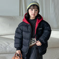 Kids Reversible Padded Jackets Boys Girls Winter Warm Down Coats Children's Thickened Outerwear Teenager Cotton Hooded Parkas
