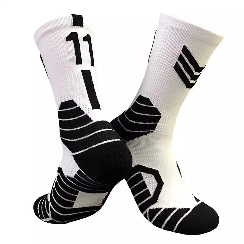 Professional Star Basketball Socks Adults Kids Number 23 Elite Towel Bottom Sports Socks Non-slip Breathable Durable Socks