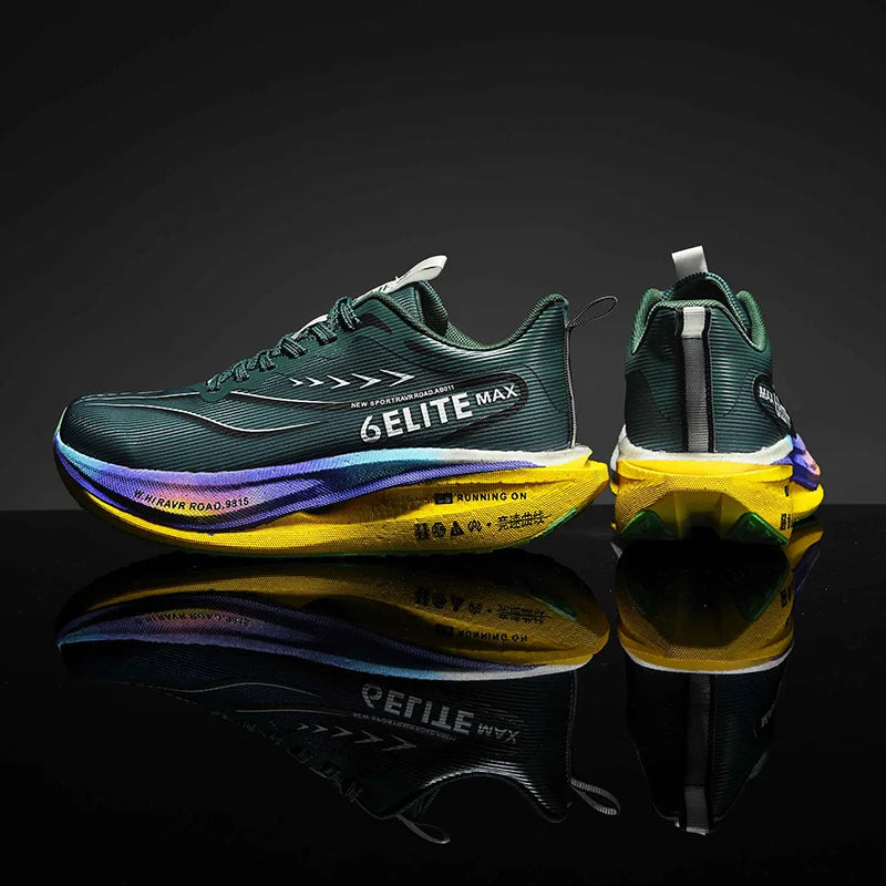 Men  Running Shoes Nonskid Carbon Board Speciality Marathon Lightweight Women's Comfortable Athletic Sports Breathable Sneakers
