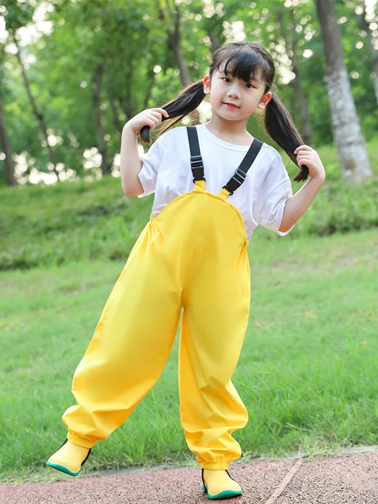 Kids Jumpsuit For Boys Toddler Outdoor Clothes Waterproof Rain Pants Baby Girl Overalls For Children