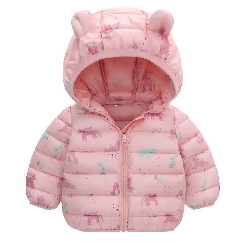 Kids Thick Warm Coats Winter Children's Fleece Hooded Jackets Cashmere Padded Snowsuit Boys Girls Cotton Outerwear 1-6 Years