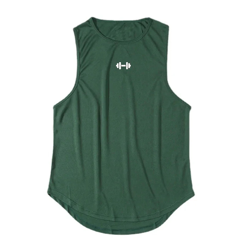 Summer Mens Gym Tank Tops Fitness Clothing Mesh Quick Dry Loose Fit Bodybuilding Sleeveless T Shirts Men Fashion Basketball Vest