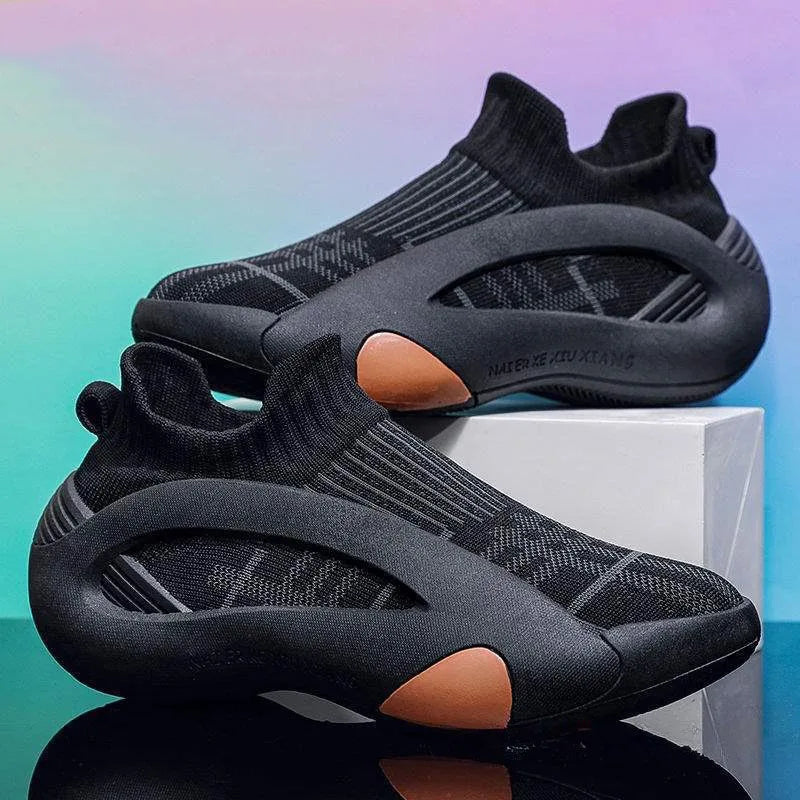 Men's Trendy Versatile Outdoor Sports Shoes Breathable Mesh Surface Casual Socks Non-Slip Comfortable Footwear for Active Living