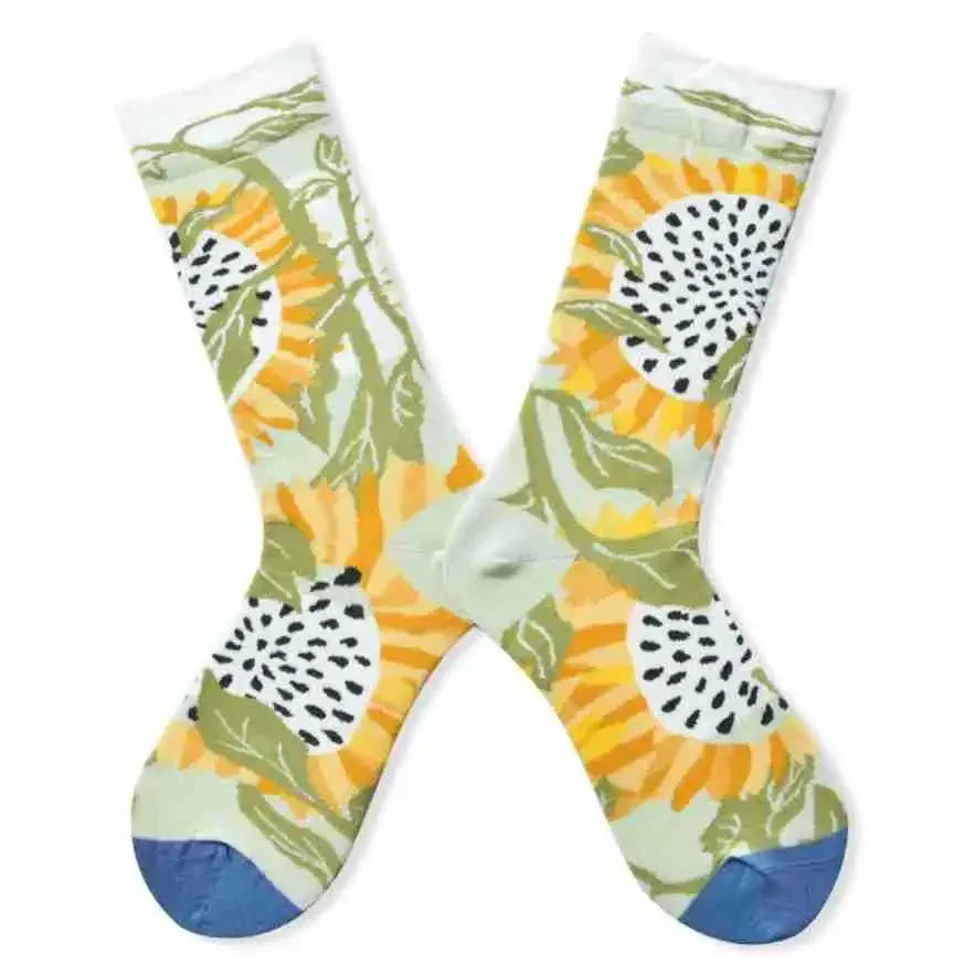 Trendy and Personalized Men Socks Hip Hop Oil Painting Abstract Sock Mouth Letter Embroidery Autumn Mid Tube Socks Women носки