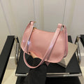 Retro Solid Color PU Leather Shoulder Bag Fashion Women's Handbags Casual Designer Hobos Underarm Bag