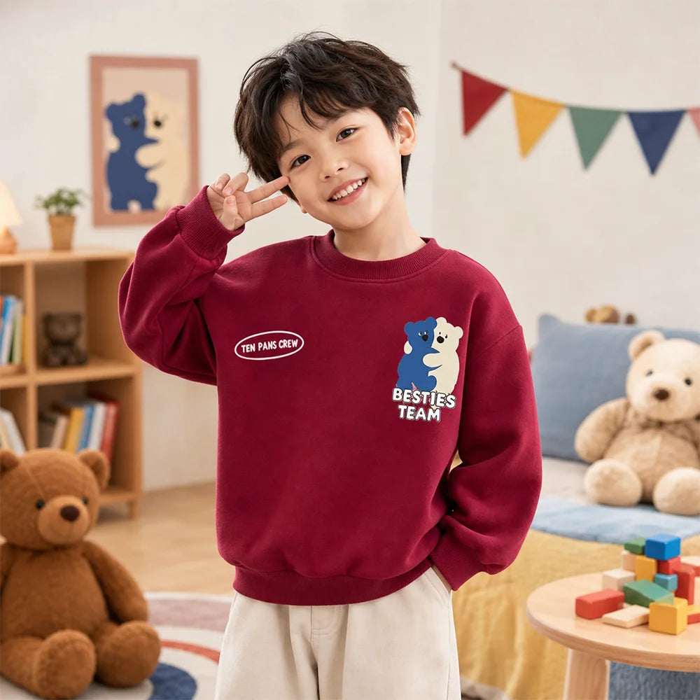 Girls Toddler Cartoon Fashion Sweatshirt Casual Loose Printed Autumn Winter Outer Wear New Design Comfortable Clothing for Boys