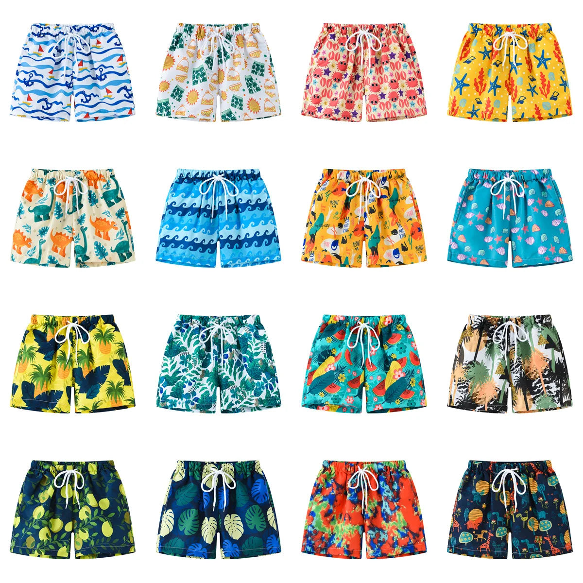 2026 Summer Baby Boys Swimming Trunks For 2-8Years Kids Beach Shorts Cartoon Pattern Swimsuit Shorts Baby Bathing Suit Swimwear