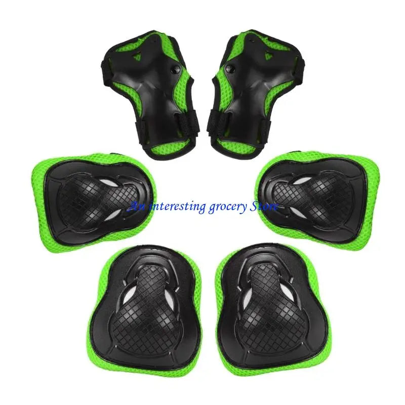 652D 6Pcs Kids Outdoor Sport Gear Set for Roller Skating Scooter Skateboard Cycling with Skating Knee Guard Elbow Hand Pad