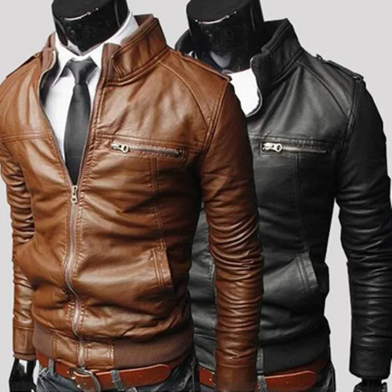 MRMT 2026 Brand New Men's  Motorcycle Leather Jacket Slim Men Leather Jacket Outer Wear Clothing For Male Garment Man Jackets