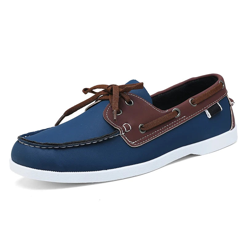 Men Loafers Design Boat Shoes PU Leather High Quality Comfortable Slip-On Soft Flat Versatile Trendy Driving Shoes Moccasins