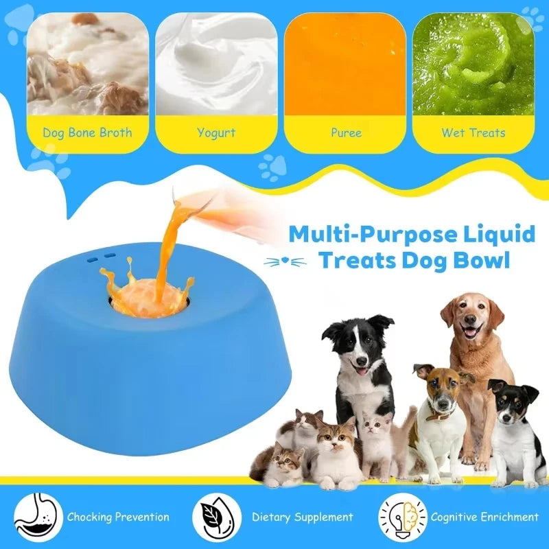 Pet Lick Mat Slow Feeder Bowl Anti-Overflow Feeding Ball for Dogs Cats