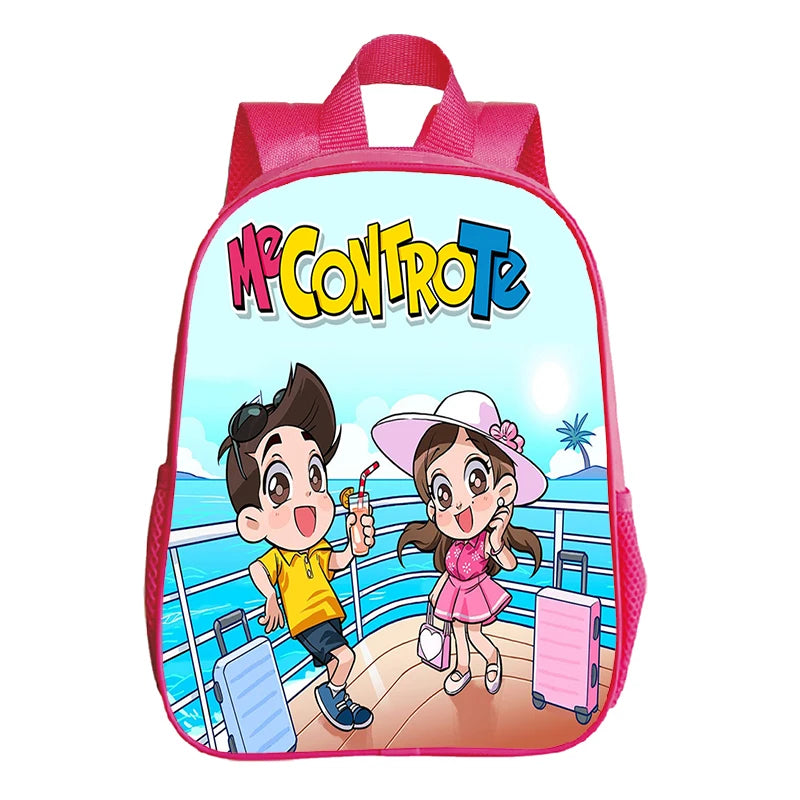 Kids Pink Backpack Me Contro Te Print Kindergarten Bag School Bags for Preschool Girls Cute Bookbag Toddler Softback Book Bags