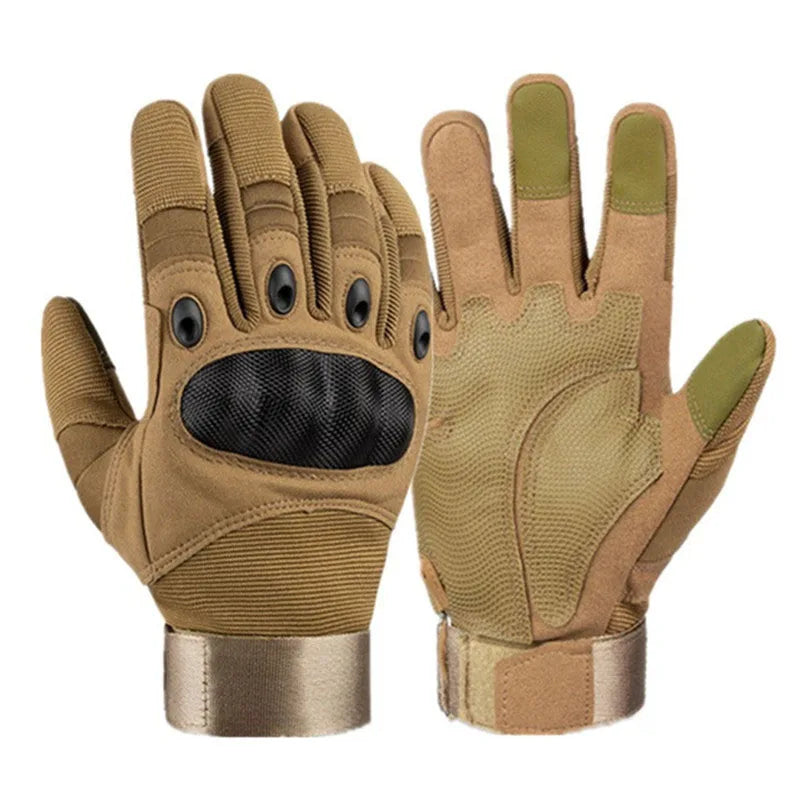Men'S Tactical Gloves, Full-Finger Outdoor Gloves for Men, Touchscreen Motorcycle Gloves, Featuring Hard Shells And Palm Padding