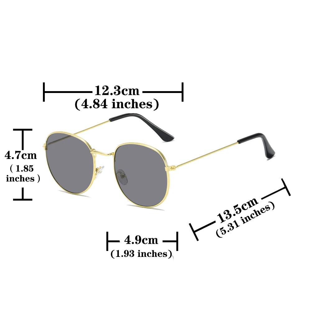 Round Sunglasses Men Vintage Metal Sunglasses for Women Luxury Brand Goggle Sun Glasses Ladies Sun Glasses for Female Male ﻿