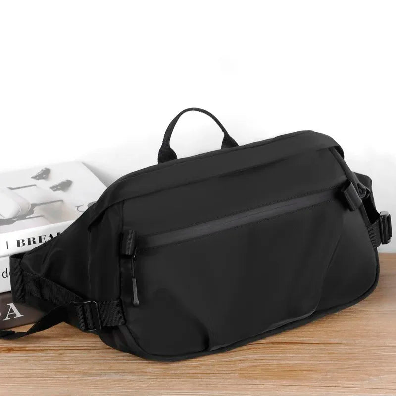 Men multifunctional laptop waist packs trendy computer messenger bag men Sports chest bag large capacity diagonal shoulder bag