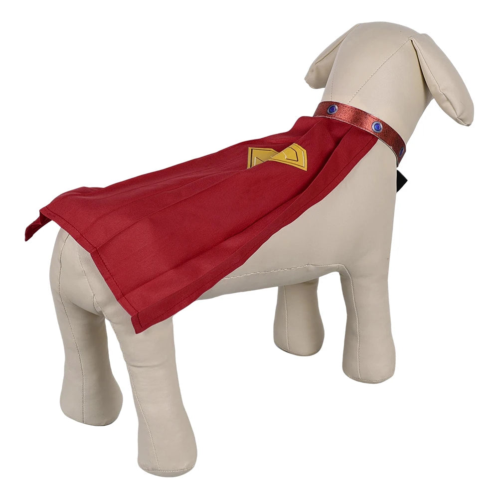 Clothes Clark Cosplay Kent Pet Dog Costume Fantasia Puppy Red Cloak Cape Halloween Carnival Party Disguise Clothing Suit