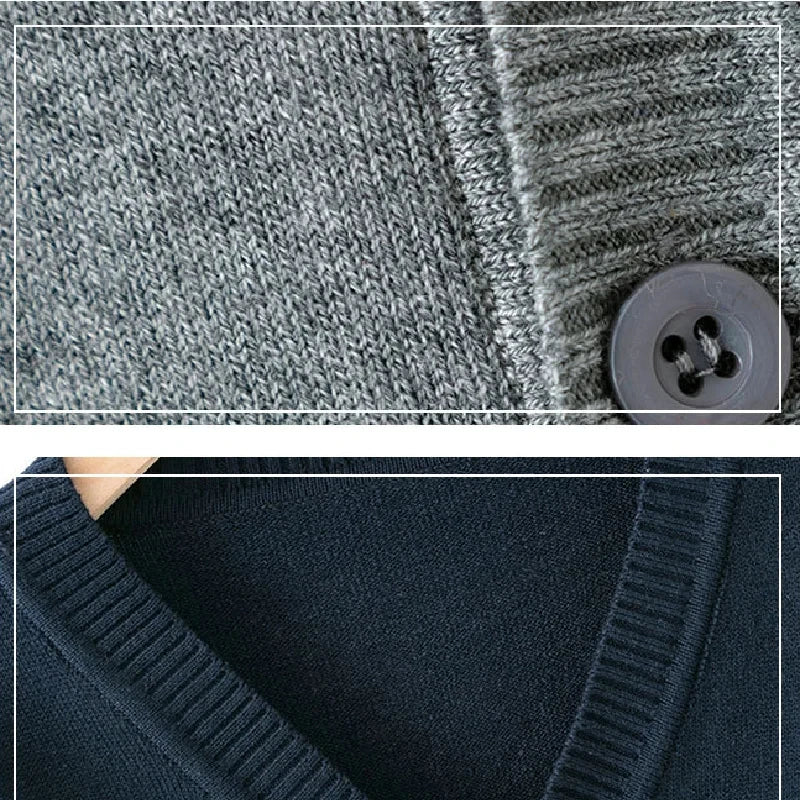 ZOETOPKID Winter Boys Knitted Sweaters Big Kids Clothes 2024 Autumn Children Cotton Pullover Teen Solid Knitwear Coats