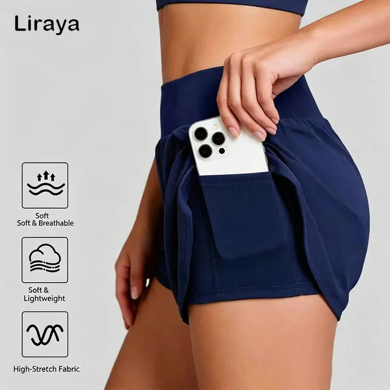 Women's Sports Shorts  Anti Chafe High Waist Running Shorts Lightweight Breathable Gym Workout Fitness Casual Short Pants