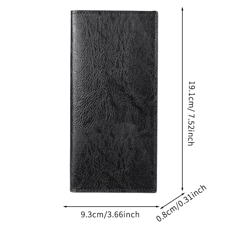 Men's wallets long ultra-thin youth multi-card leisure wallet card package Japanese and Korean students retro wallet.