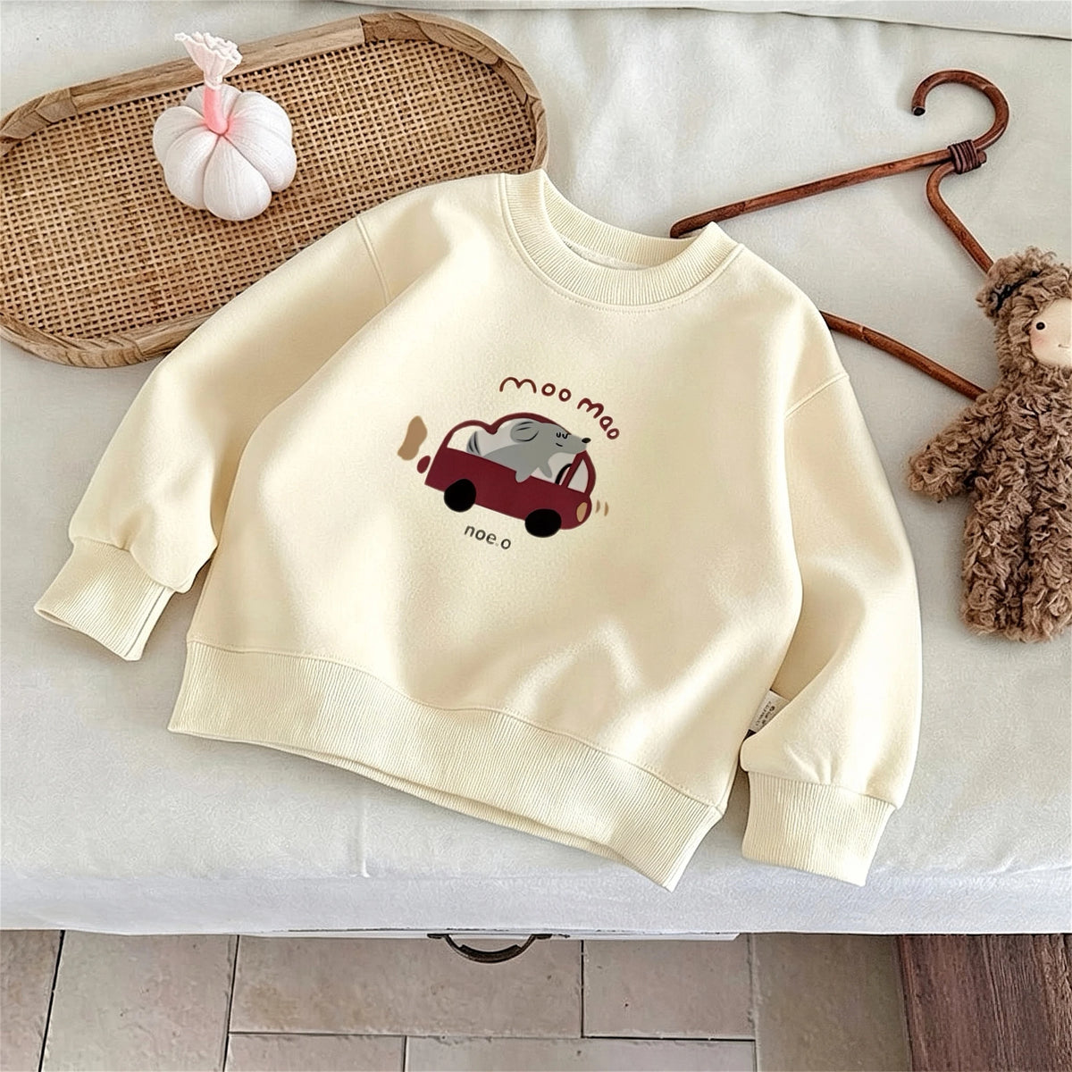 2026 New Children's Sweatshirts Printed Simple Casual Kids Autumn Clothing Long Sleeved Tops Hoodie Crewneck Girl Boy Clothes