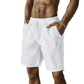 Summer New Men's Breathable Shorts Hawaii Beach Short Pants Male Solid Color Trousers Loose Lightweight Short Streetwear