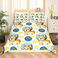 Kids Cute Dog Bedding Set Bedclothes Cartoon Dogs Comforter Cover for Boys Girls Children Pet Puppy Animal Polyester Duvet Cover