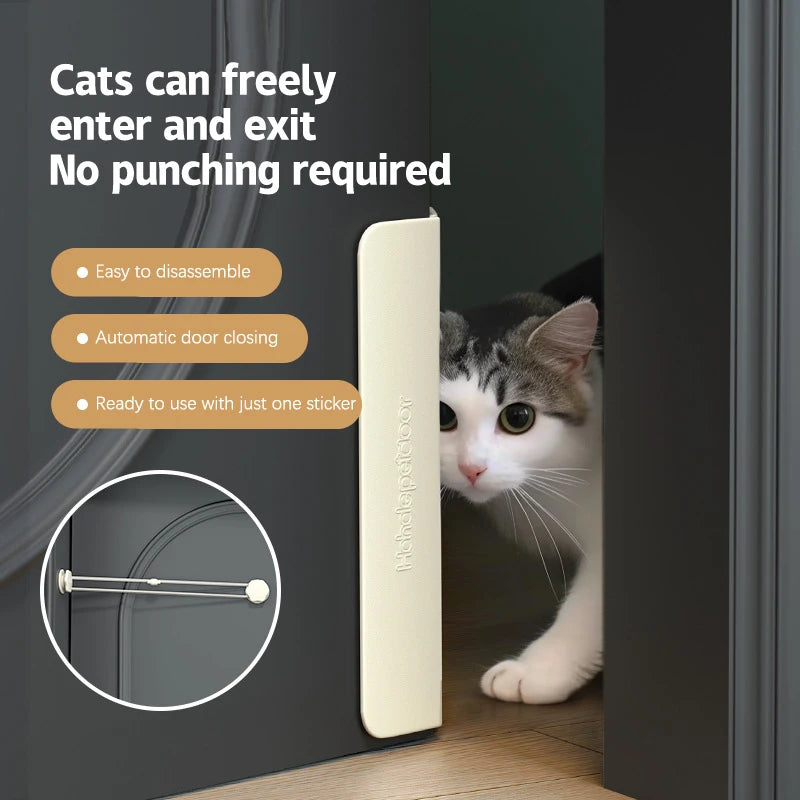 △ Pet Special Door Opener 1Set Cat Handle Controllable Access Direction Pet Door Bathroom Pet Training Accessories Pet Supplies