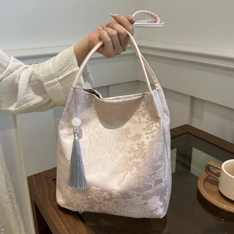 Women's Shoulder Bags New Chinese Style Temperament Elegant Advanced Retro Tote Bag Fashion Large Capacity All-match Handbags