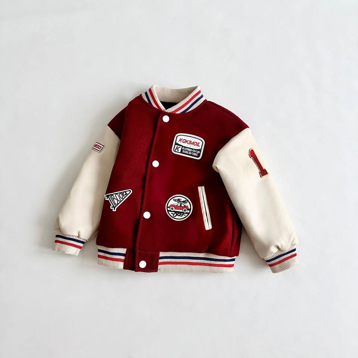 2024 New Children's Baseball Jacket with Cotton Coat for Boys and Girls, Small, Medium, and Large Children's Autumn/Winter Weste