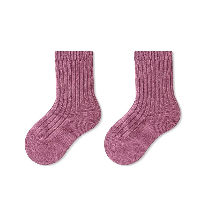 MILANCEL New Spring Baby Floor Socks Kids Cute Solid color In tube socks Infant Girls Socks