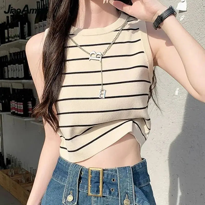 Women 2026 Spring Summer New Sunscreen Shirt+Striped Vest+Wide Leg Jeans 3 Piece Suit Korean Elegant Denim Pants Matching Set