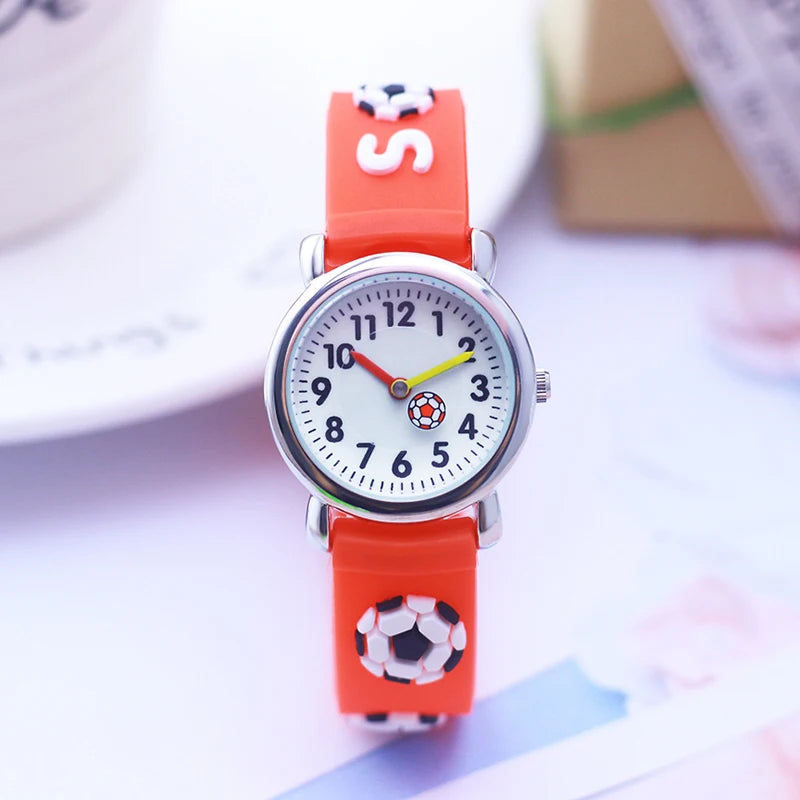 2026 children boys cartoon quartz watches kids students 3D football anime sports watches for birthday gifts relogio feminino