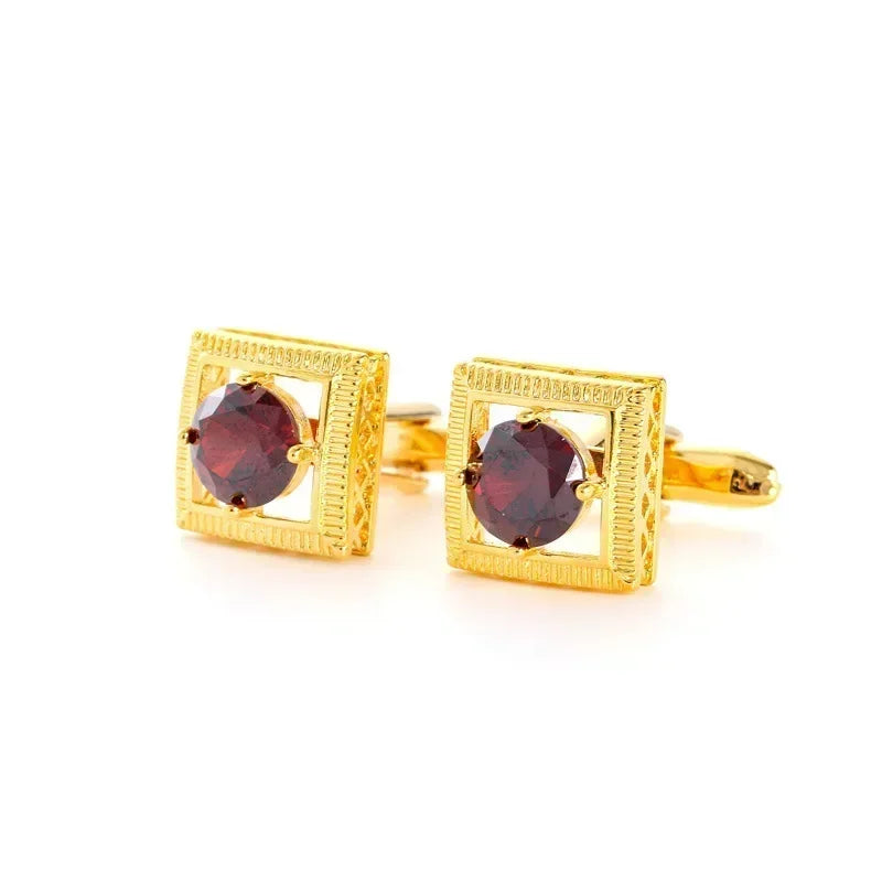 Zircon Cufflinks for Men High-end Crystal French Shirts Accessories Business Banquets Wedding Cuff Links Men's Jewelry Gifts