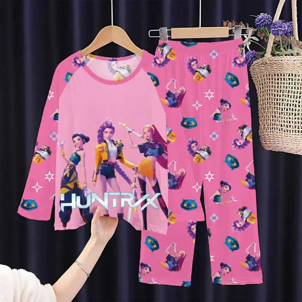 Full Sleeve Girls Pajamas Sets Pyjamas Kids 2Pcs Homewear Children's Sleepwear for Boys Baby Pajamas Teens Cosplay Nightwear