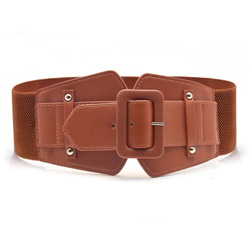 New Women Wide Belt For Dresses Elastic Belts Female Waist Strap Fashion Dress Waistband Decorative Accessory Personality Belt